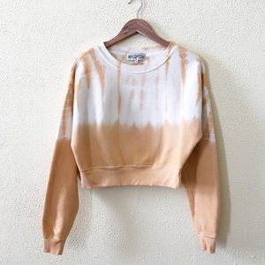 Wildfox Cropped Tie Dye Sweatshirt S
